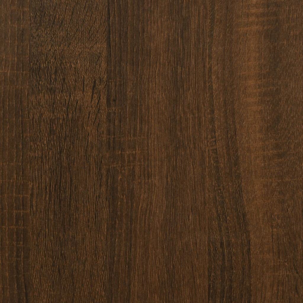 Scrivania marrone effetto rovere 100 x 55 x 75 cm, materiale in legno, moderno computer desk con 2 scomparti per casa, ufficio, giochi, cameretta dei bambini, ideale per piccoli spazi
