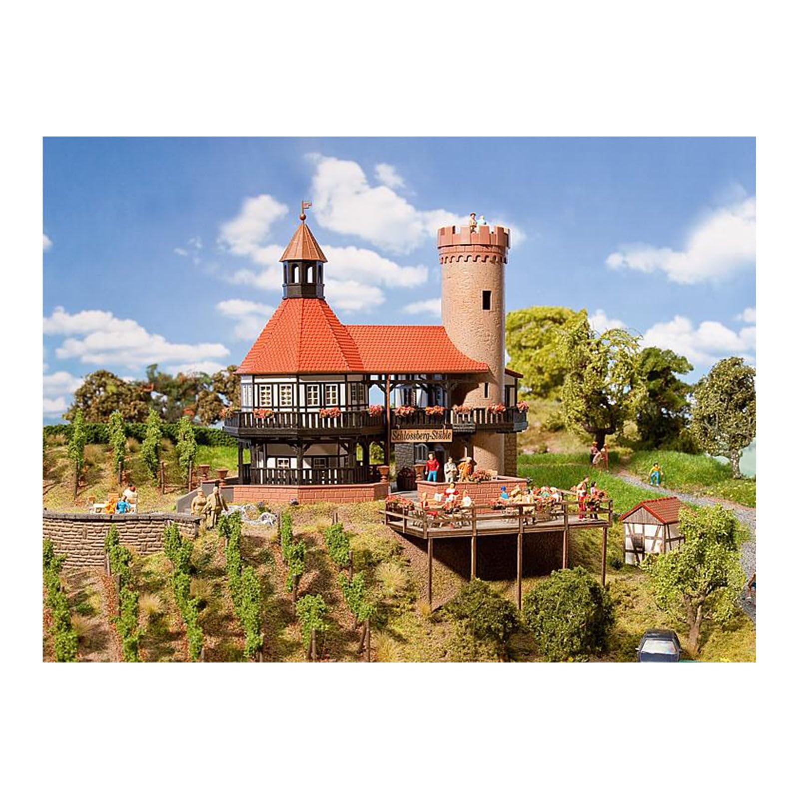 Amazon.com: Faller 130391 Schlossberg Inn HO Scale Building