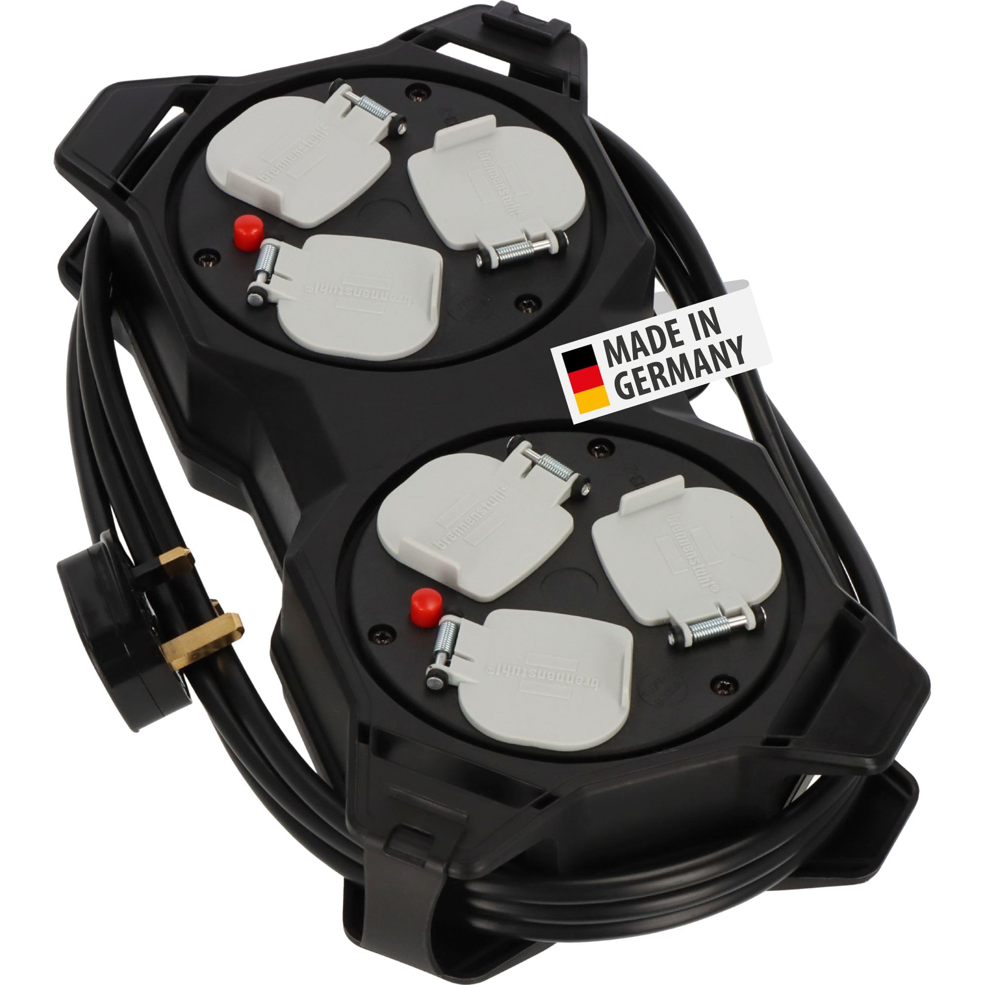 Brennenstuhl Power Station (Power Distributor 3m H05VV-F3G1.5 cable, with 6 sockets, suitable for wall mounting, Made in Germany)