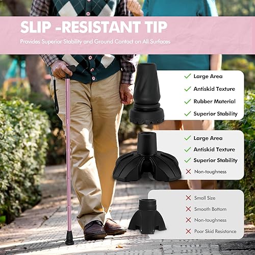 Miniatura 5 de GPTCAMP Bastón de caminar G2 para mujeres y hombres, elegante, plegable, plegable, ligero y resistente con cómodas asas en T