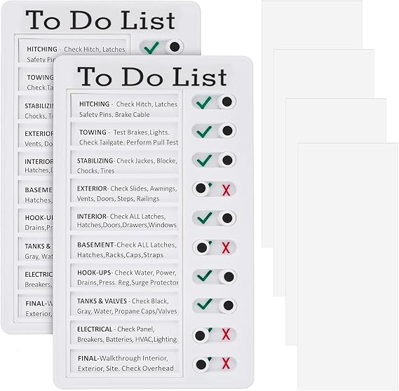 2 Pieces to Do List Checklist Board, Chore Chart for Adults Portable