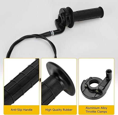 Miniatura 7 de HIAORS Kit de mango de cable de acelerador giratorio de 7/8 pulgadas de 0.866 in para Predator 196cc 212cc 6.5hp Coleman CT200U CT200U-EX BT200X