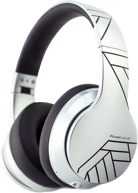 PowerLocus P6 Bluetooth Headphones Over Ear, Wireless Headphones, Super Bass Hi-Fi Stereo Sound, 20Hrs Battery Life,Soft Earmuffs, Headphones with Mic, Voice Assistant for iPhone,Android,Laptops,PC,TV