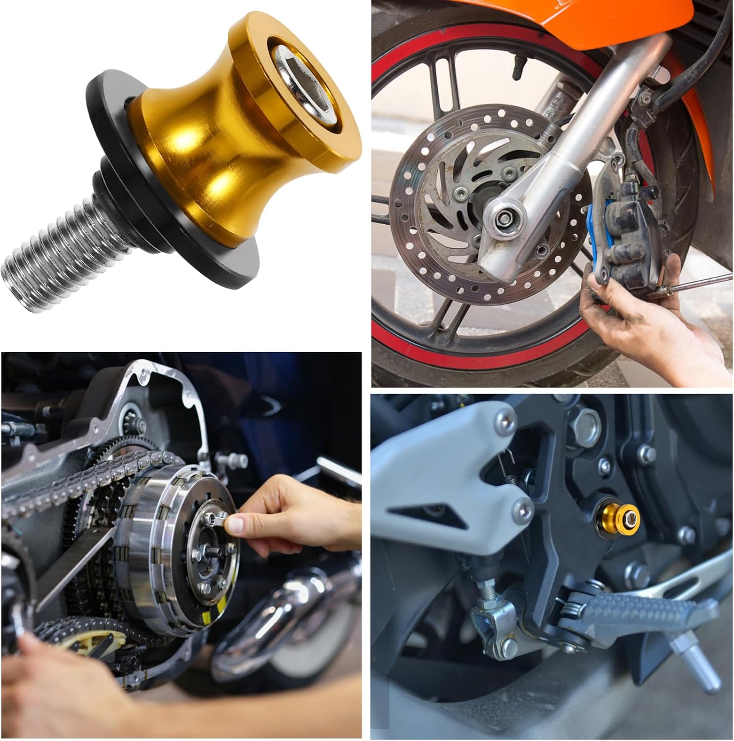 Motorcycle Swing Arm Sliders Swingarm Bobbins for Swing Arm Spool Slider Screws