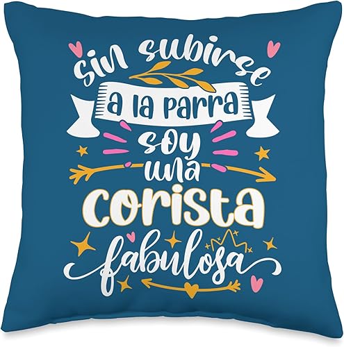 Corista Fabulosa Divertido Mujer Cantante Regalos - Almohada (16 x 16 pulgadas), multicolor