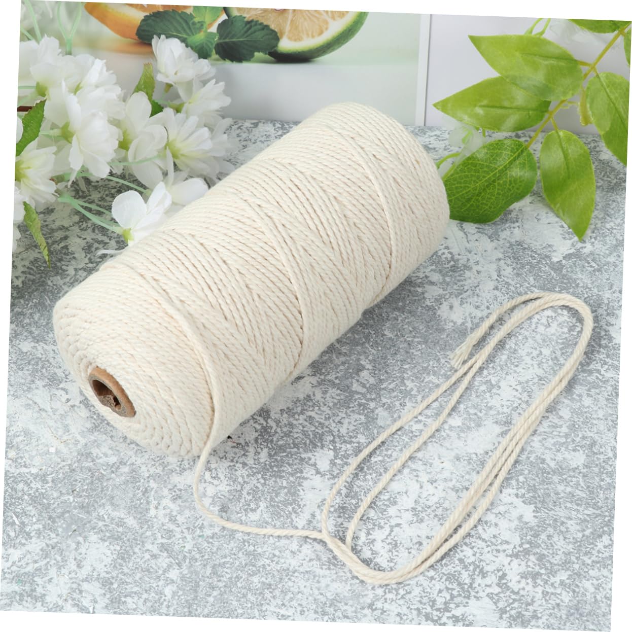 Operitacx 200m Natural Cotton Twine Rope Strong String for Arts Crafts Packing Quilting and Dressmaking Twine Cord for DIY Projects