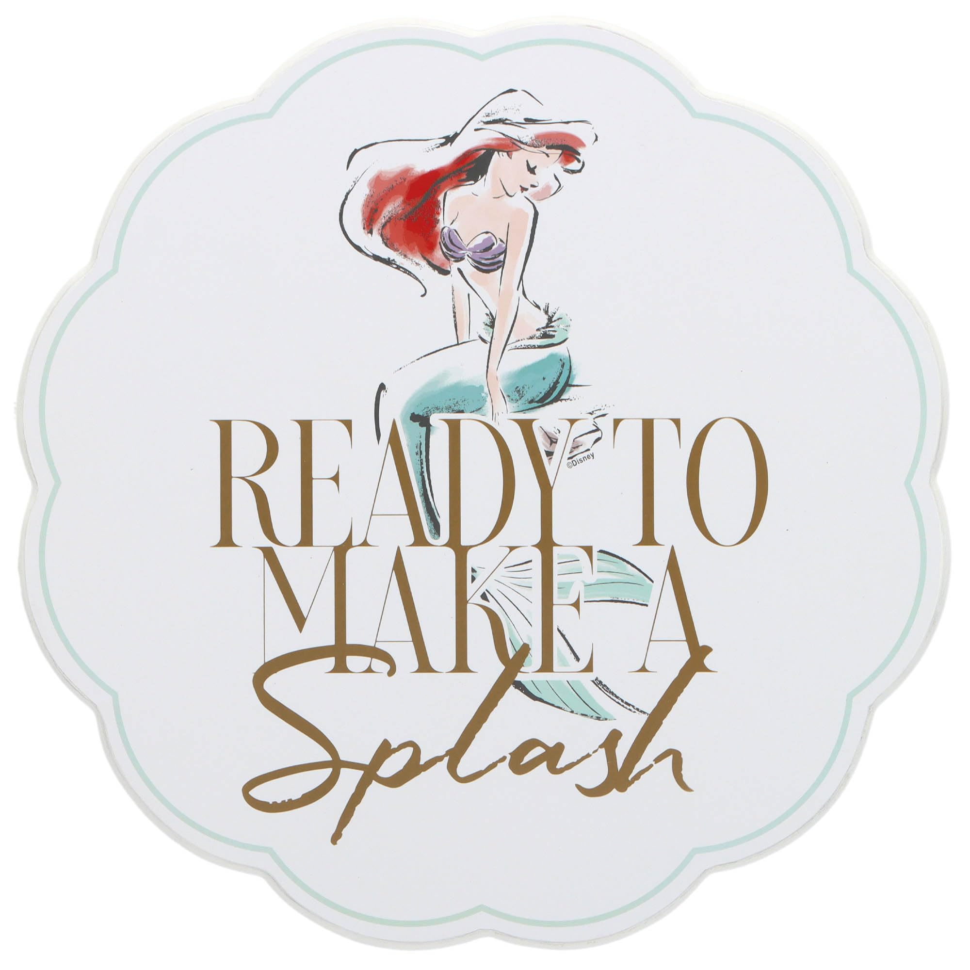 Disney Princess Ariel Ready to Make a Splash Wood Wall Decor - Elegant Little Mermaid Wall Art for Home or Office