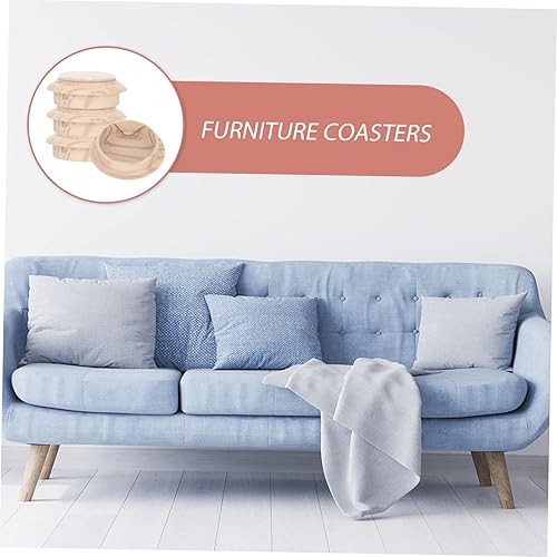 Miniatura 8 de 4 piezas de ruedas fijas deslizantes de piernas móviles suaves, copas redondas para muebles, extremos de goma para sillas, posavasos de silicona,