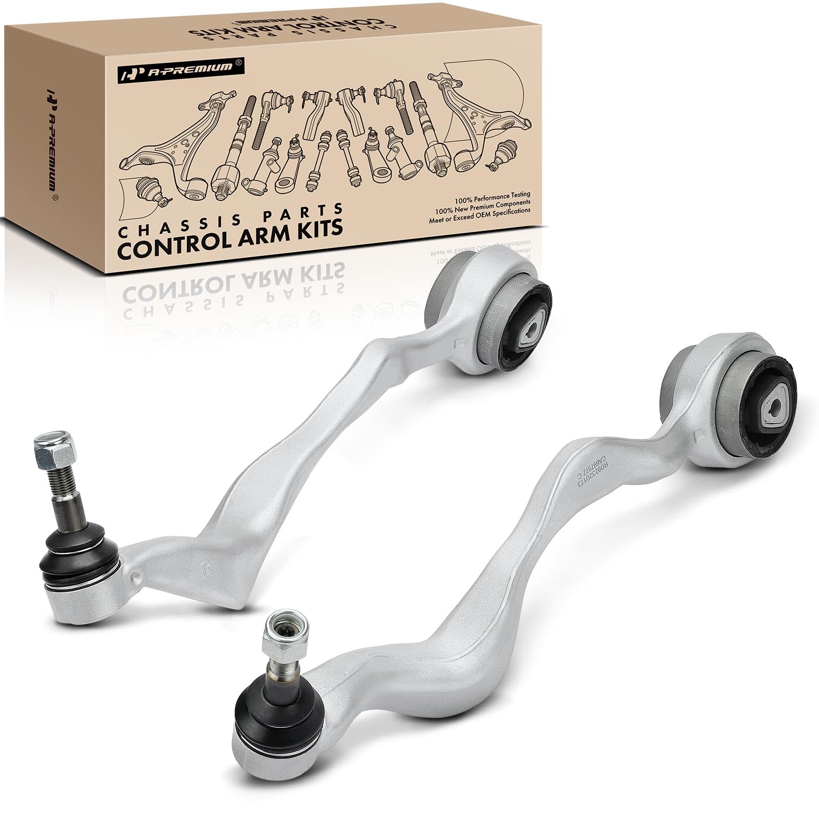 A-Premium2 x Front Forward Lower Control Arm, with Ball Joint & Bushing, Compatible with BMW - 2006-2016 - 325i 328i 330i 335i 335is 335d & 128i 135i 135is & X1 & Z4