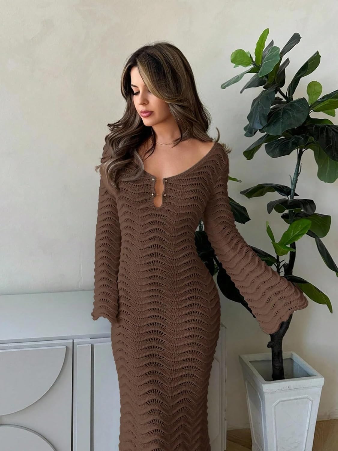 Womens Solid Color Sexy Sleeve Beach Dress For Summer cover ups for swimwear