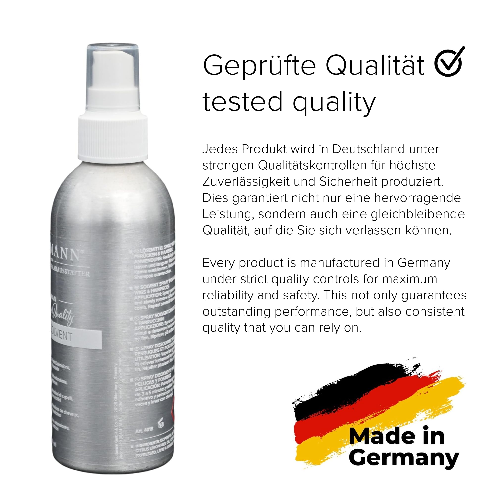 Citrus Solvente Remover 200 ml - Detergente per Bonding, Spray per Extension, Parrucche e Capelli - Made in Germany & Dermatologicamente Testato
