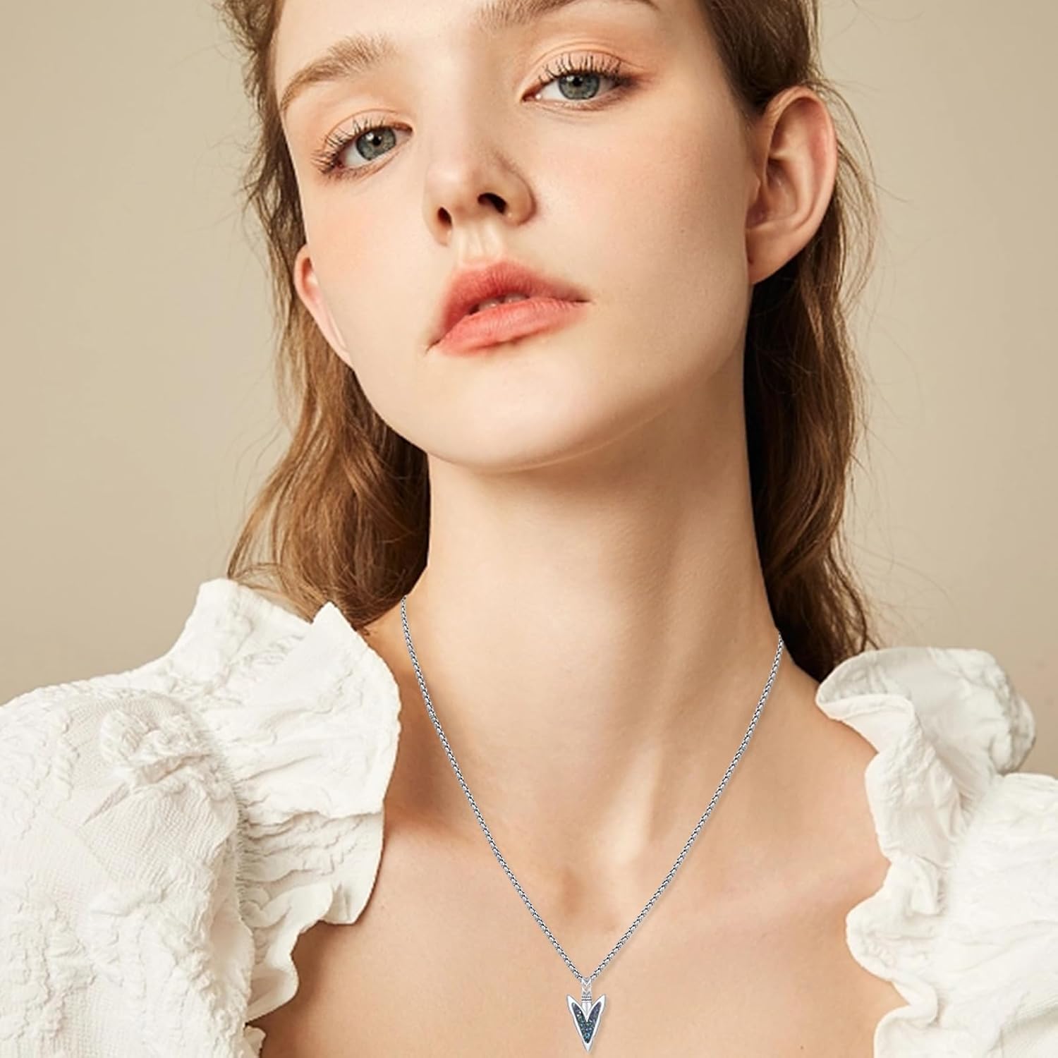 925 Sterling Silver Arrowhead Necklace for Men Women, Stand Arrow Necklace, Viking Christmas Jewelry Gifts for Family - Image 5