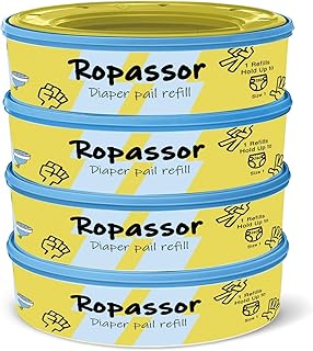Diaper Pail Refill Bags for Munchkin Step Diaper PailGenie & Complete/Expressions (1120count) 4 Packs, 7-Layer Odor-Absorb Price In India