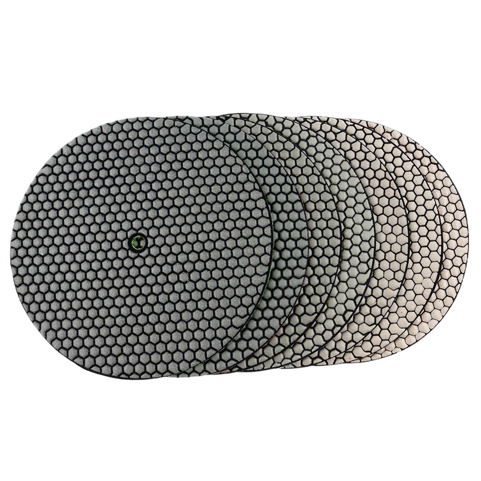 Juego de 7 almohadillas de pulido en seco de diamante de 9 pulgadas, almohadillas de pulido flexibles de 225 mm for granito, mármol, piedra, hormigón, disco de lijado(800_7 PCS_9 INCHES)