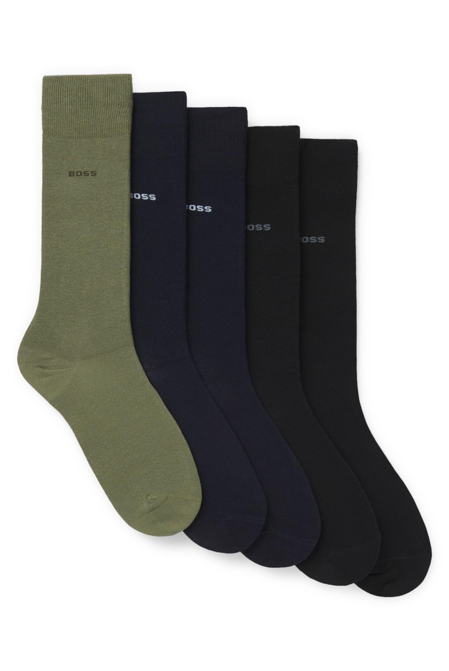 Boss Men's Open Miscellaneous977 5P Rs Uni Cc Five-Pack Of Regular-Length Socks In A Cotton Blend