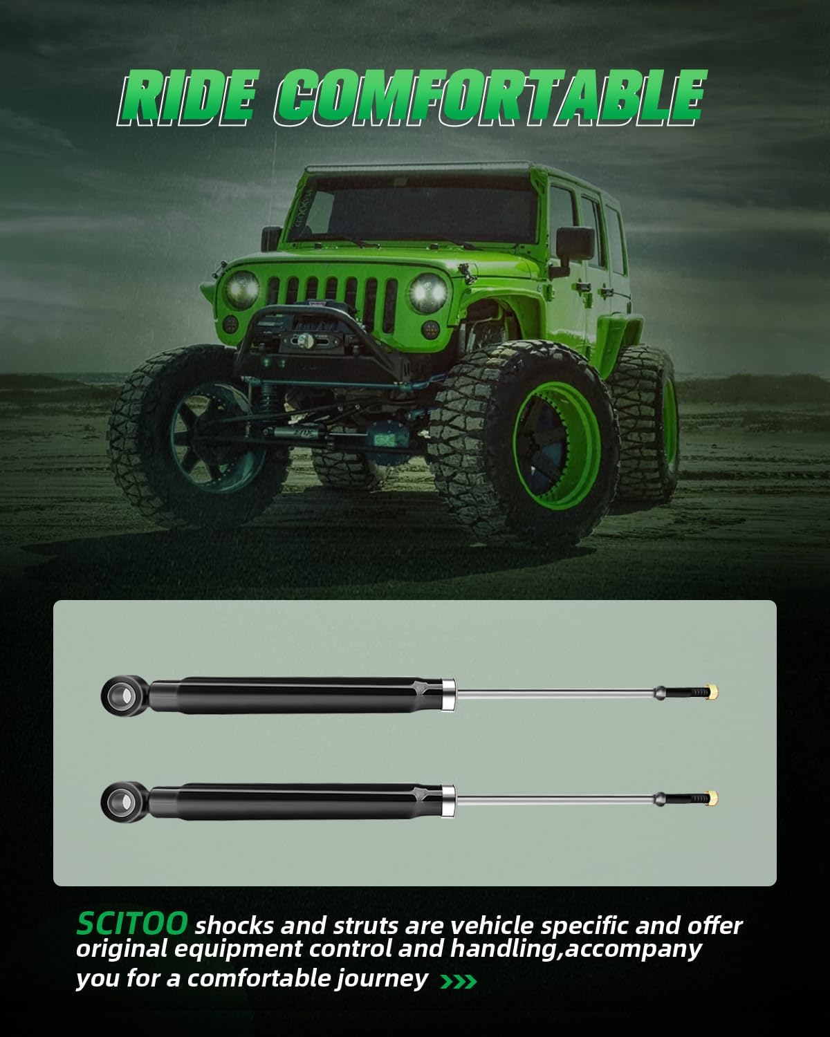 SCITOO Rear Shocks Set of 2 for Sienna, Shocks Absorbers and Struts Fits 2004 2005 2006 2007 2008 2009 2010 for Toyota for Sienna Amortiguadores