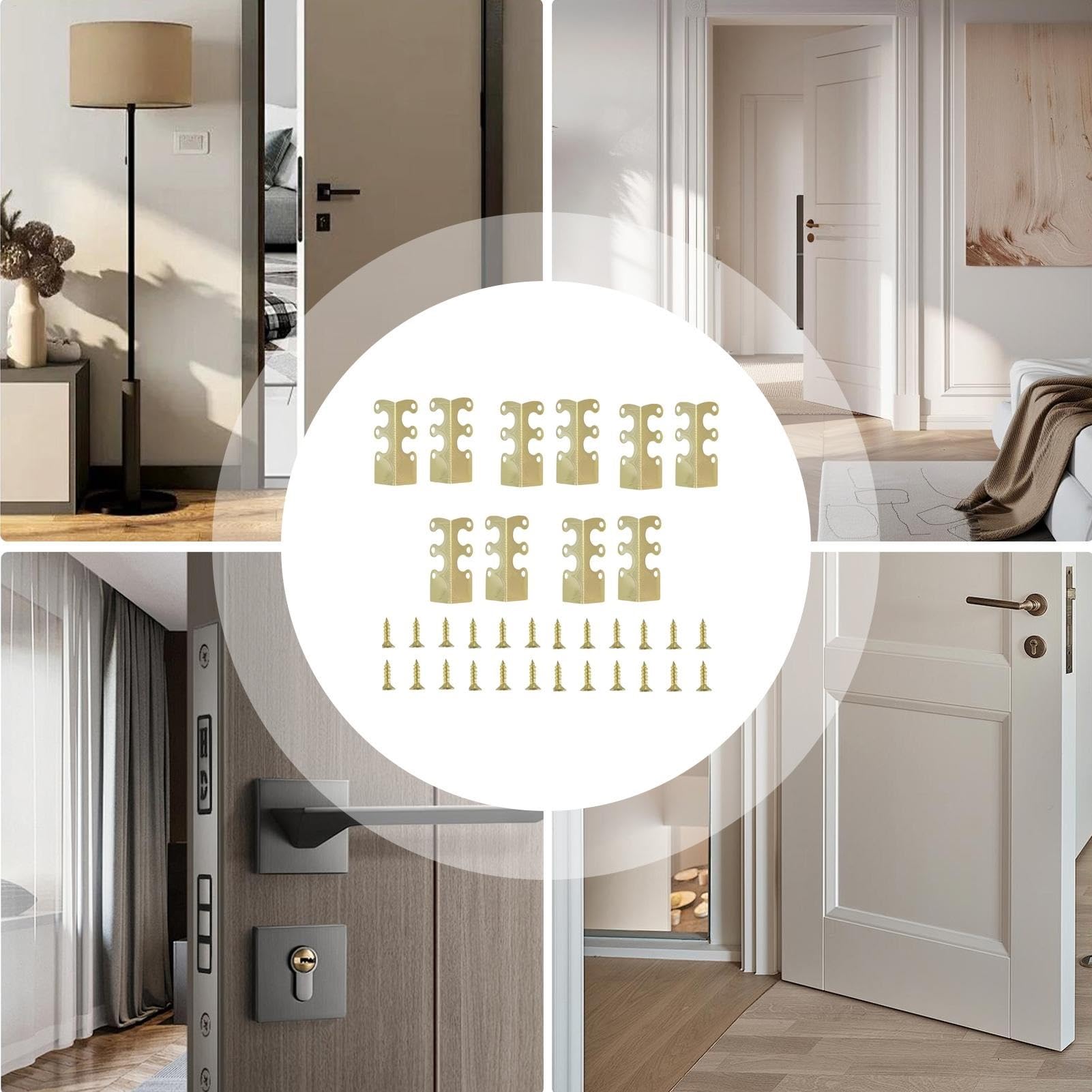 Paquete de 60 Protectores Esquinas Metal for zócalos Muebles