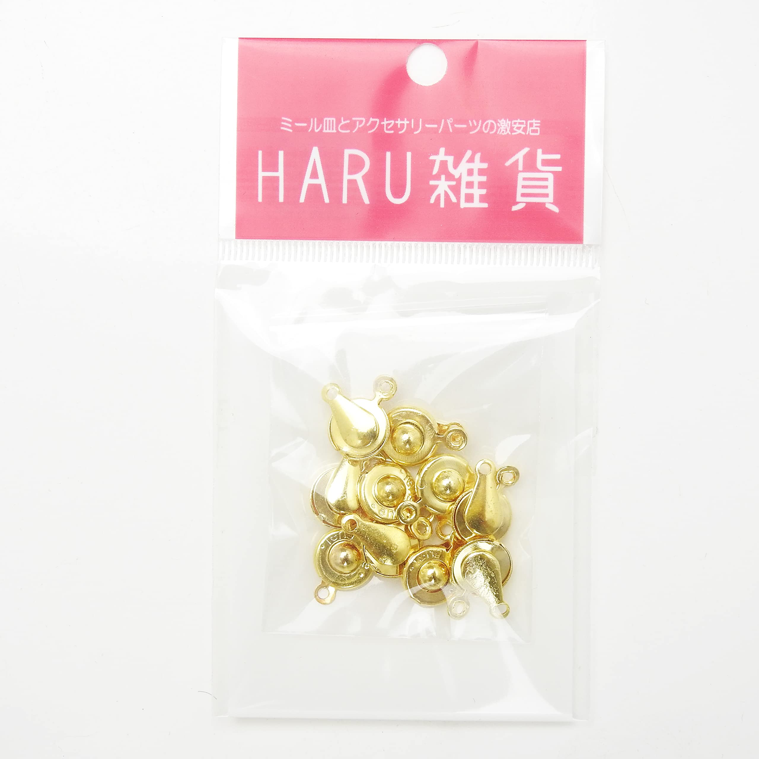 Amazon.co.jp: HARU雑貨 ニューホック 10個セット ゴールド ホワイト