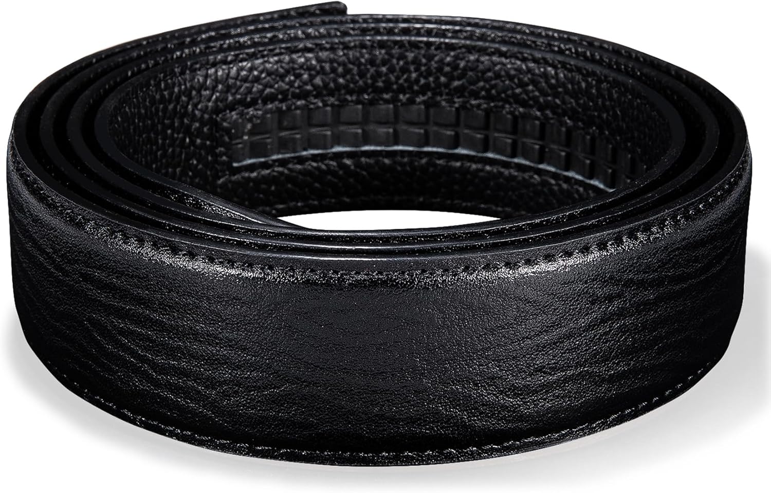 Barry.Wang Ratchet Belt Buckle Strap Replacement 1 3/8”,Leather Belt Straps for 40MM Slide Click Buckle,Trim to Fit - Image 6