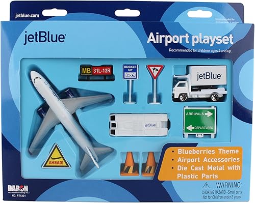 Miniatura 6 de JetBlue - Juego de juego para aeropuerto 11 piezas en juego