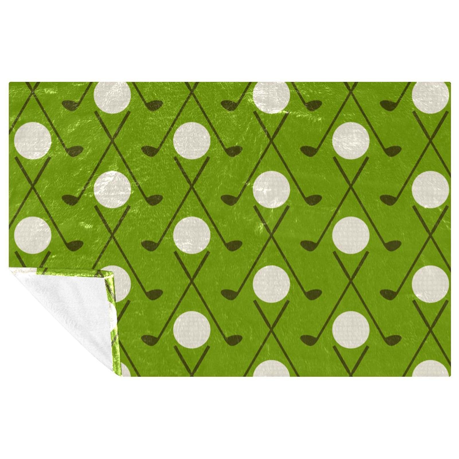 Couverture douce de golf contre le froid plaid léger pour pique-nique et camping