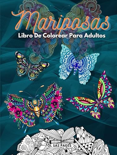 Mariposas Libro De Colorear Para Adultos HARDCOVER Maravilloso Mandala De Mariposas Para Colorear Para Hombres Y Mujeres. Libro De Actividades Con