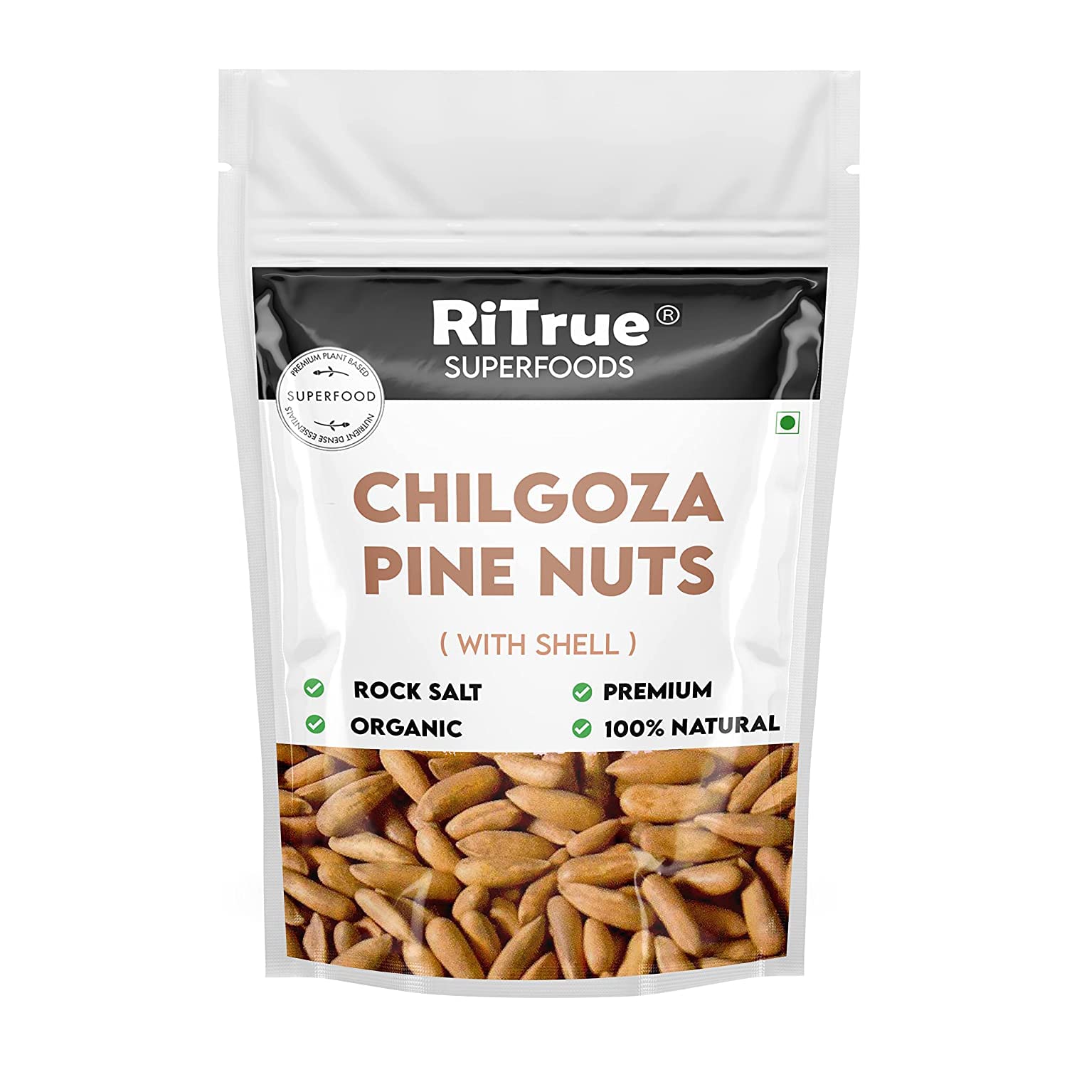 DKM RiTrue Jumbo Chilgoza Pine Nuts With Shell 100 Gm