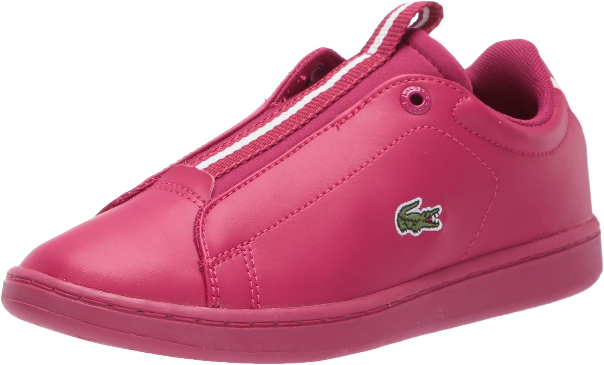 Lacoste Girl's Kid's Carnaby Sneaker, Dark Pink/Off White, 9.5 Medium US Toddler