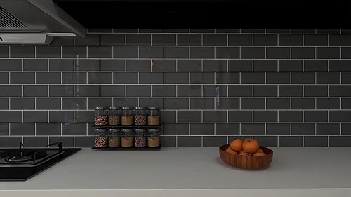 Miniatura 6 de Avant Decor Azulejo de muestra Azulejos de color sólido de metro compuesto de piedra Azulejos de cocina para despegar y pegar Azulejos de pared