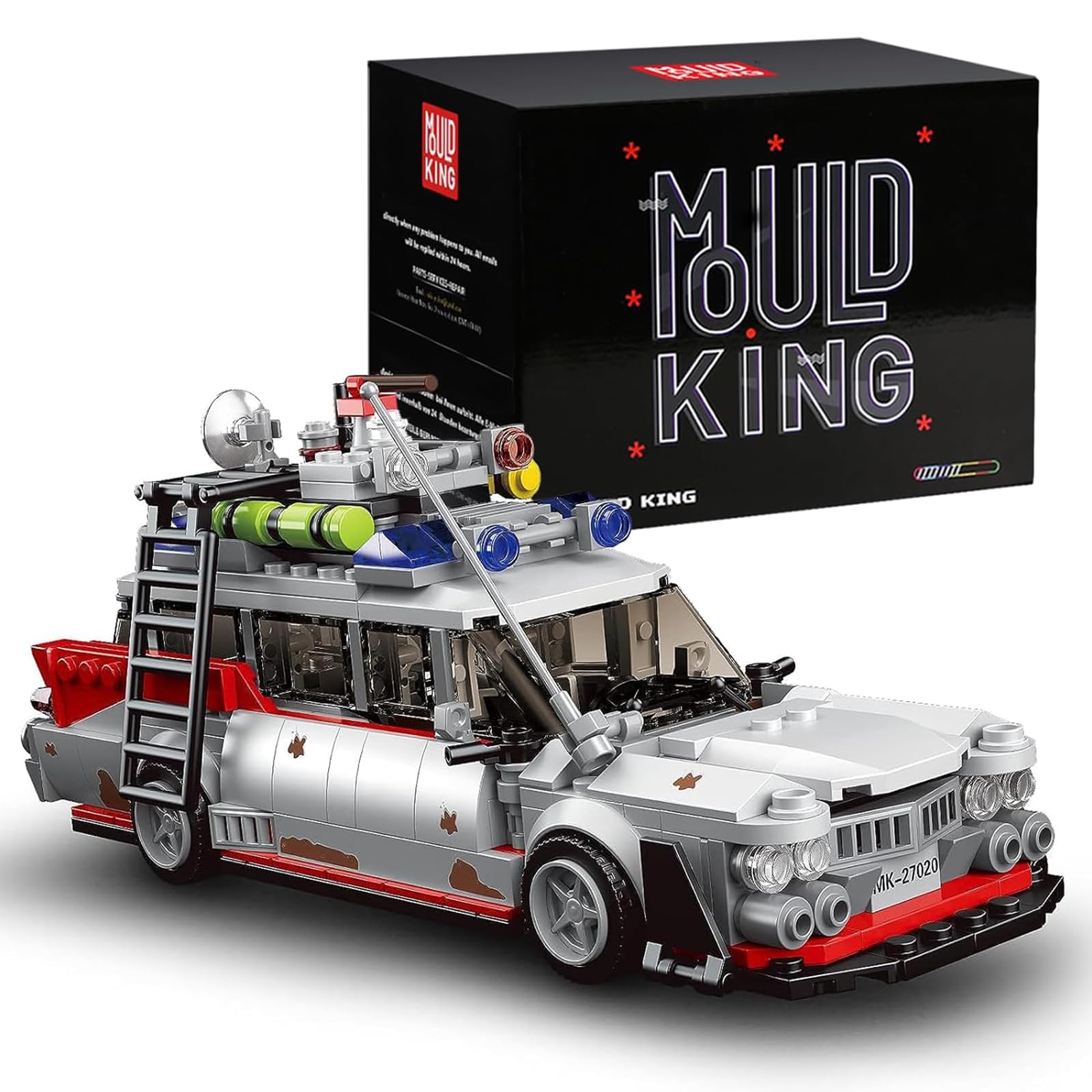 Mould King Ghostbusters ECTO-1 Model Car Building Kit, 27020 Ghost Car ...