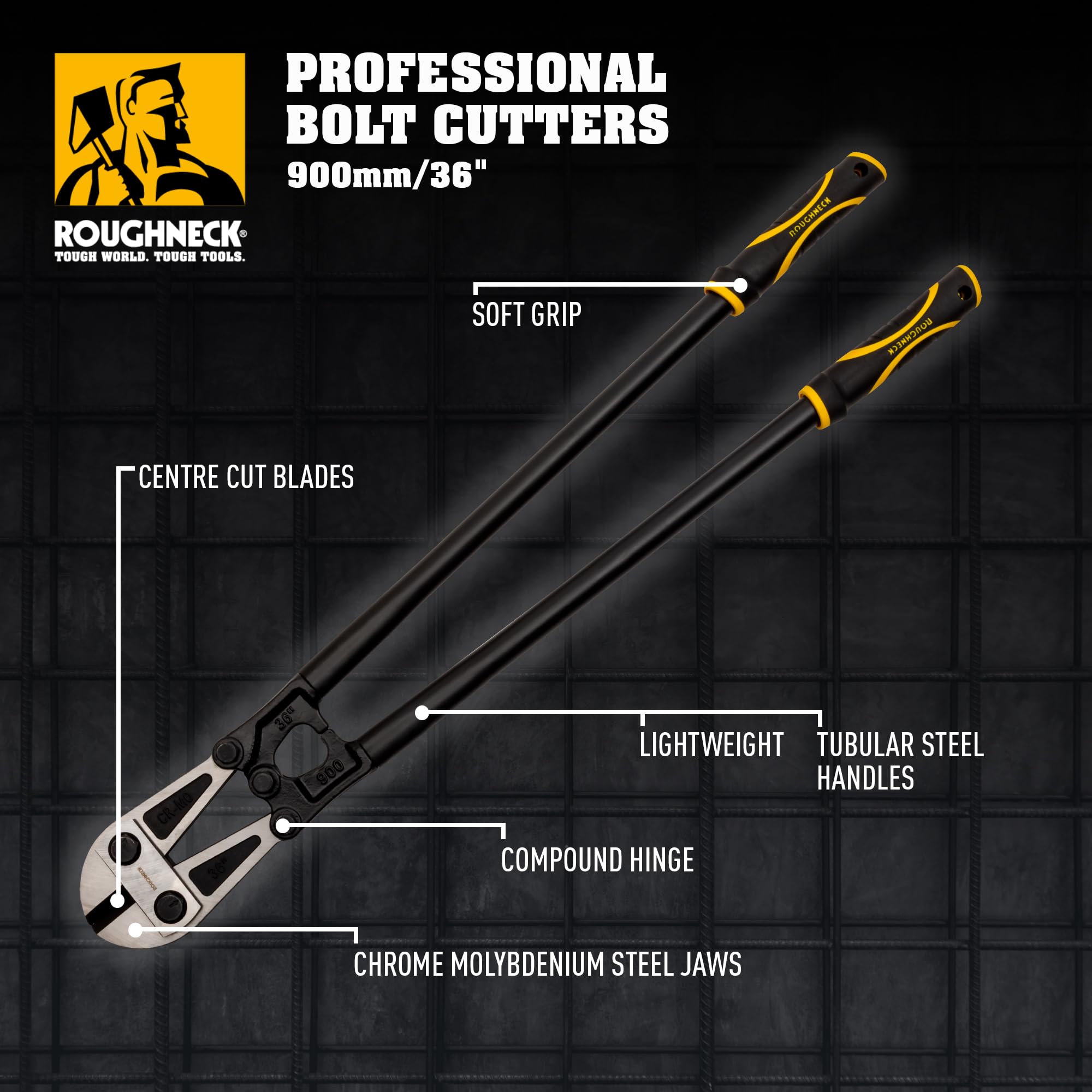 roughneckrou39136 91,4 cm Profi Bolzenschneider – Schwarz