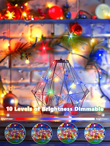 Miniatura 25 de Paquete de 4 luces de hadas que funcionan con pilas con temporizador de control remoto, tira de luces LED para decoración de interiores y Blanco