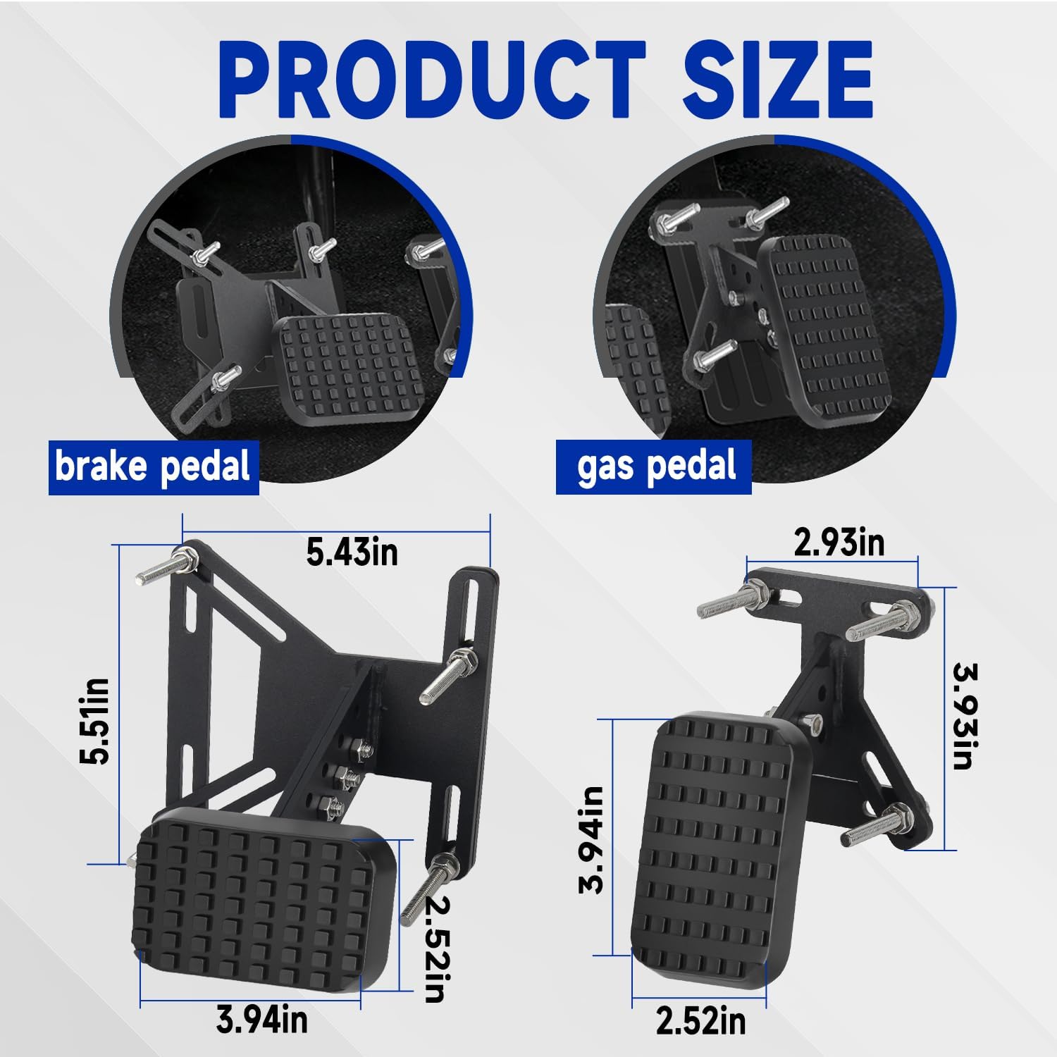 Adjustable Gas and Brake Pedal Extenders for Short Drivers/Pregnant Women and People with Limited Mobility, Compatible with Cars, Go Kart, Ride on Toys, Truck Vehicle.