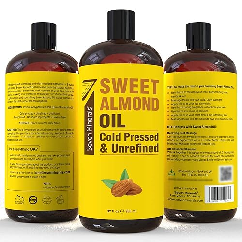 Miniatura 3 de Seven Minerals Gel de aloe vera de aceite de almendras dulces prensado en frío