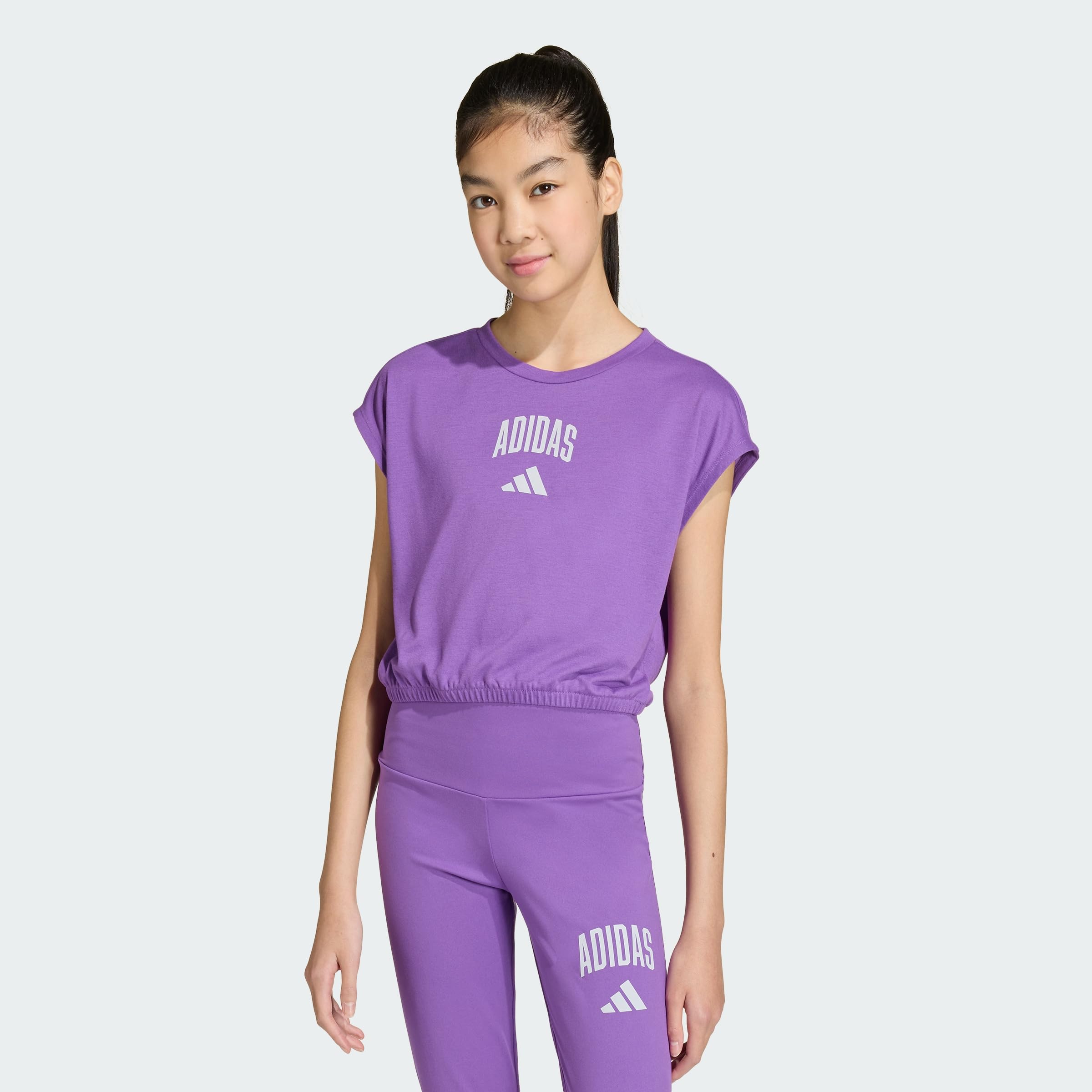 Adidas Girls Violet 'S T-Shirt