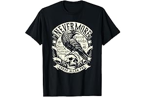 Edgar Allan Poe Nevermore Quoth the Raven T-Shirt - A Poe-Inspired Literary Statement