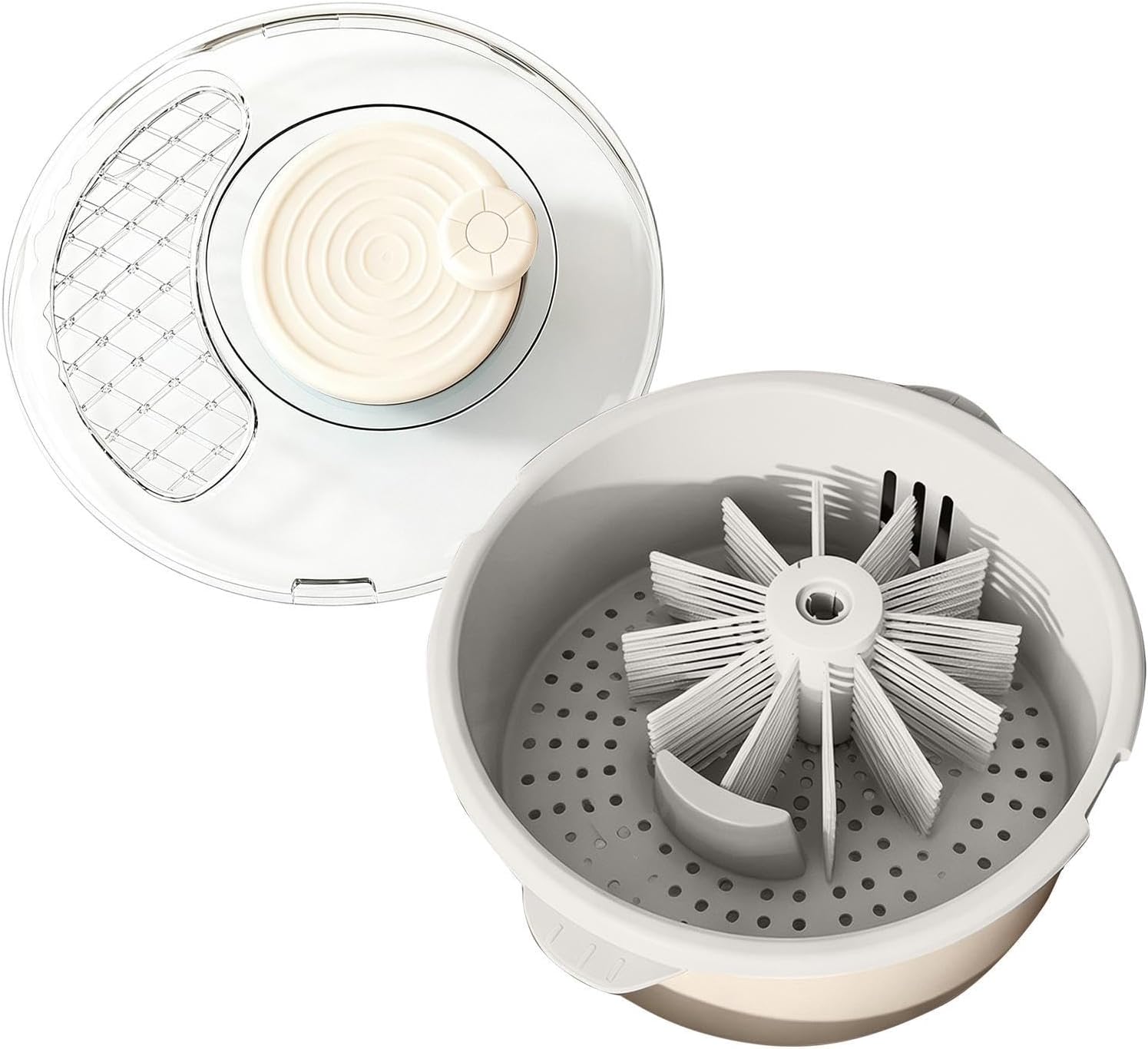 Salad Spinner - Hand Cranked Lettuce Dryer, Large Capacity Vegetable Washer