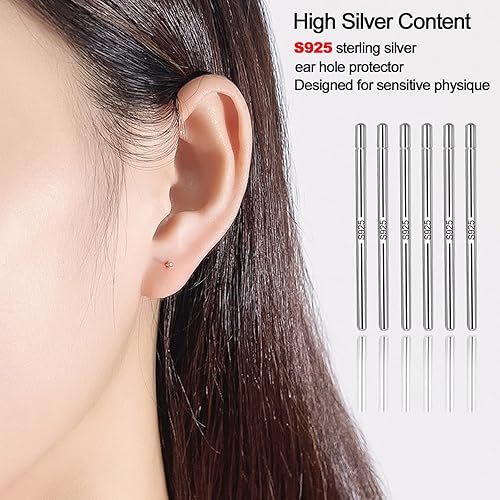 Miniatura 5 de Kit de pistola de perforación de oreja, kit profesional de piercings corporales con un par de aretes chapados en oro real de 18 quilates, 20 aretes