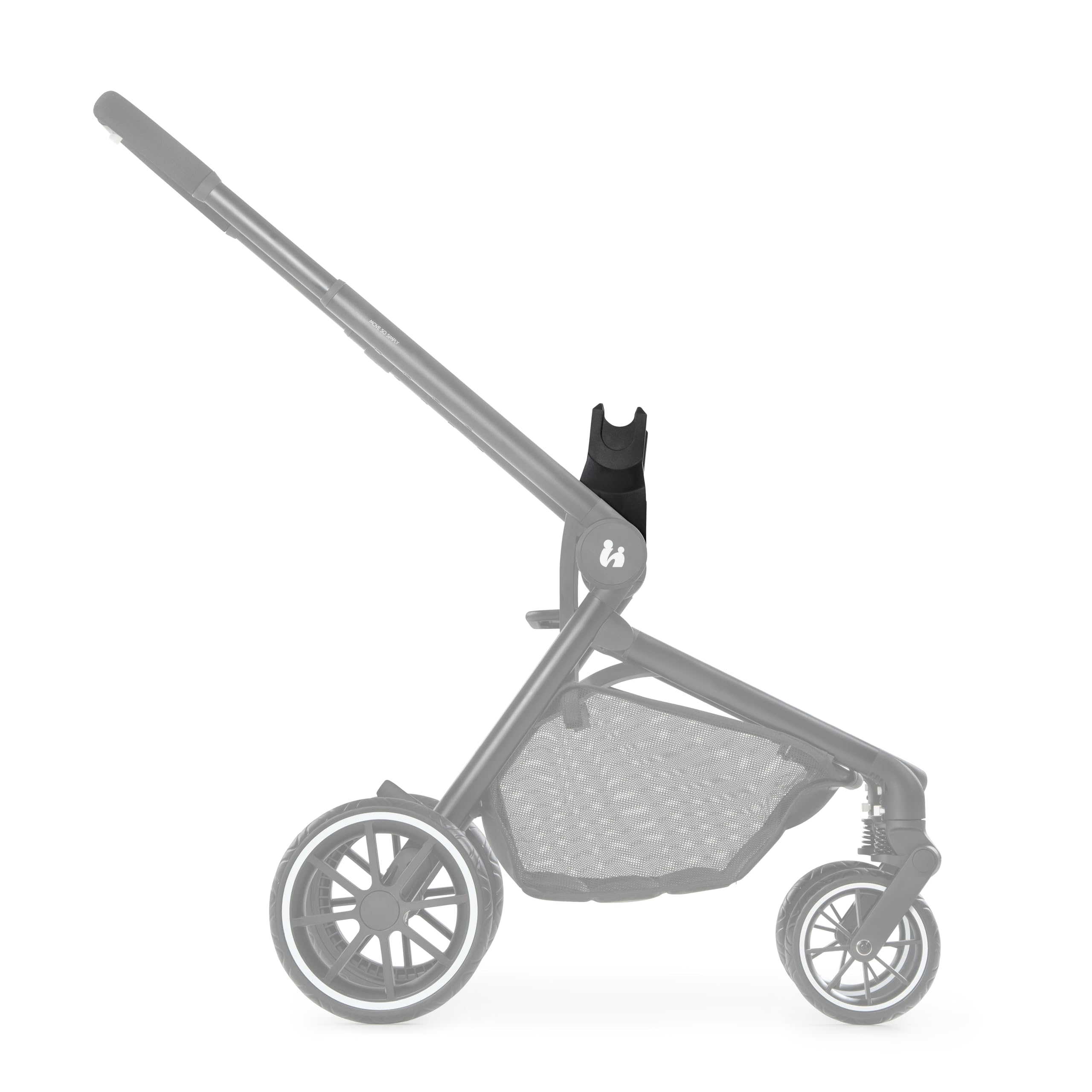 hauck Babyschalen Adapter Kompatibel mit Move so Simply Buggy & Drive N Care Autoschale & Gängige Babyautositze von Cybex, Kiddy, Joie, Kinderkraft, Maxi-Cosi (Schwarz)