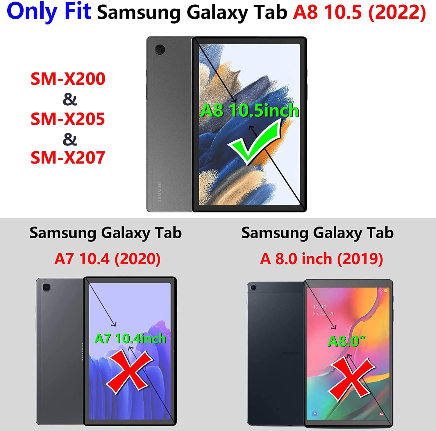 AVAWO Kids Case for Samsung Galaxy Tab A8 10.5 Inch 2021 (SM-X200/X205), With St... 3 71YfF1P1+BL. AC SL1500