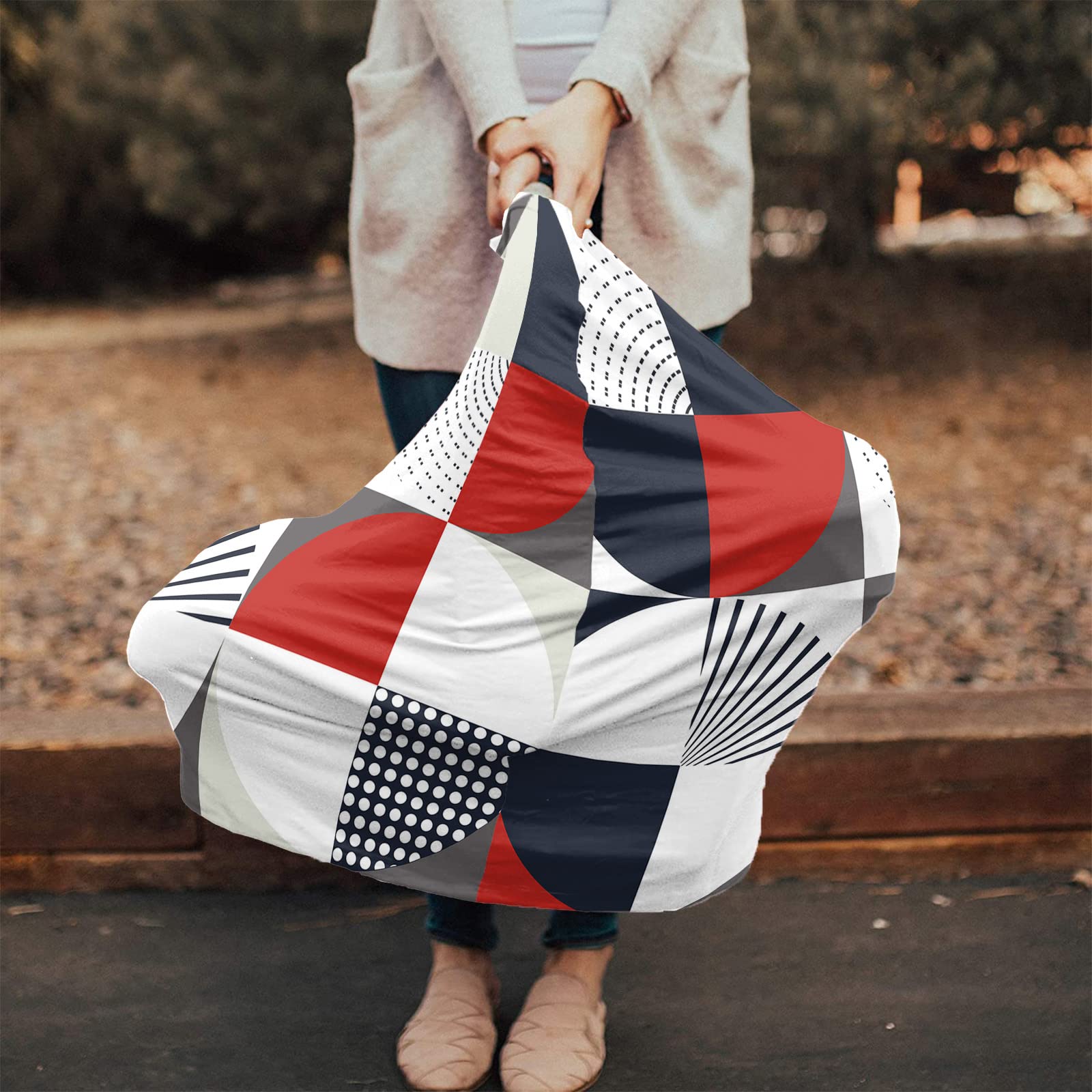 Nursing Cover for Breastfeeding Scarf, Colors Middle Ages Red Theme Baby Car Covers Super Soft Multi Use for Canopy Shopping Cart Cover Blanket Stroller Cover