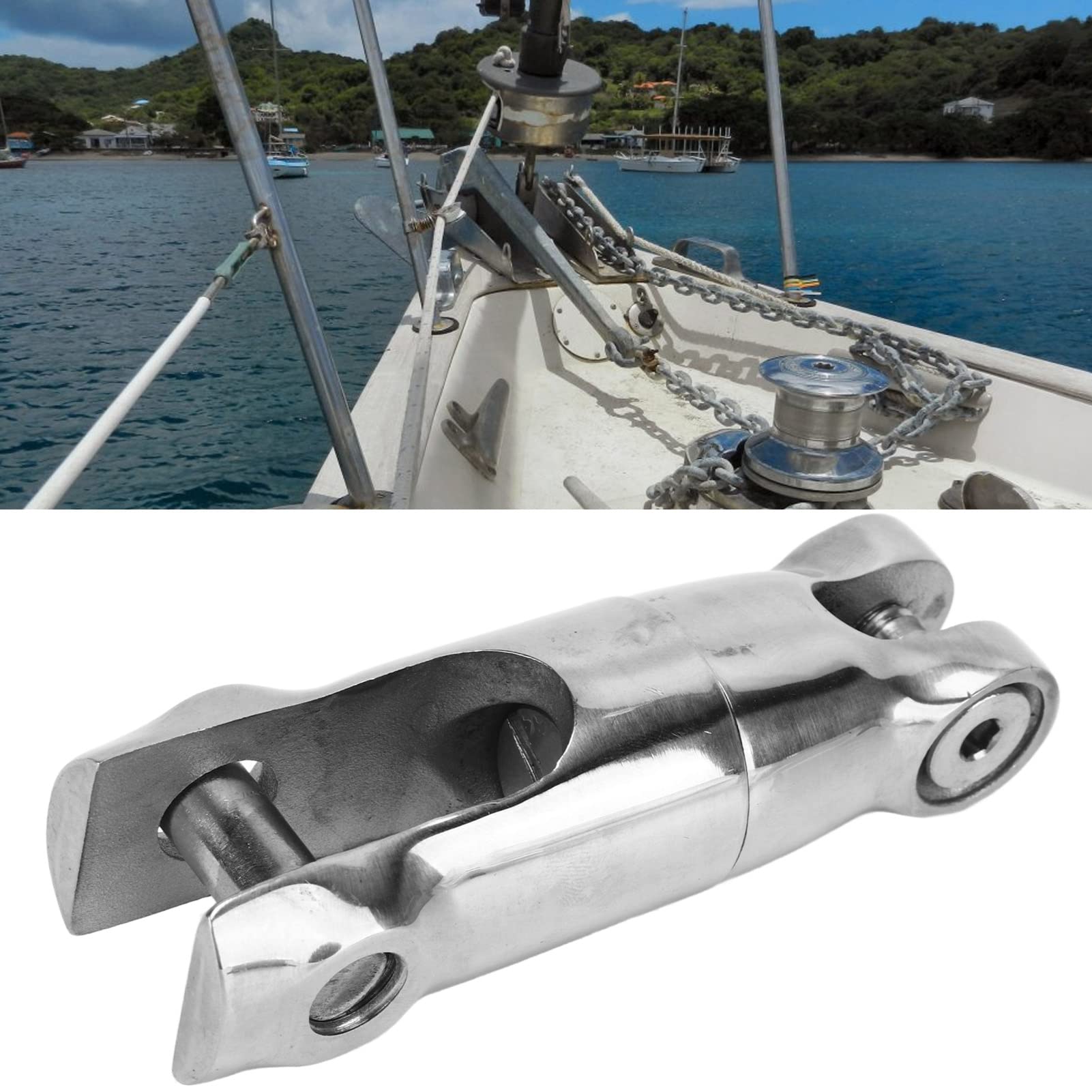 Yctze Connecteur Pivotant à Double Ancre Ancres en Acier Inoxydable 316Connecteur à Double Ancre Connecteur D'Ancre Multidirectionnel Ancre de Bateau Multidirectionnelle