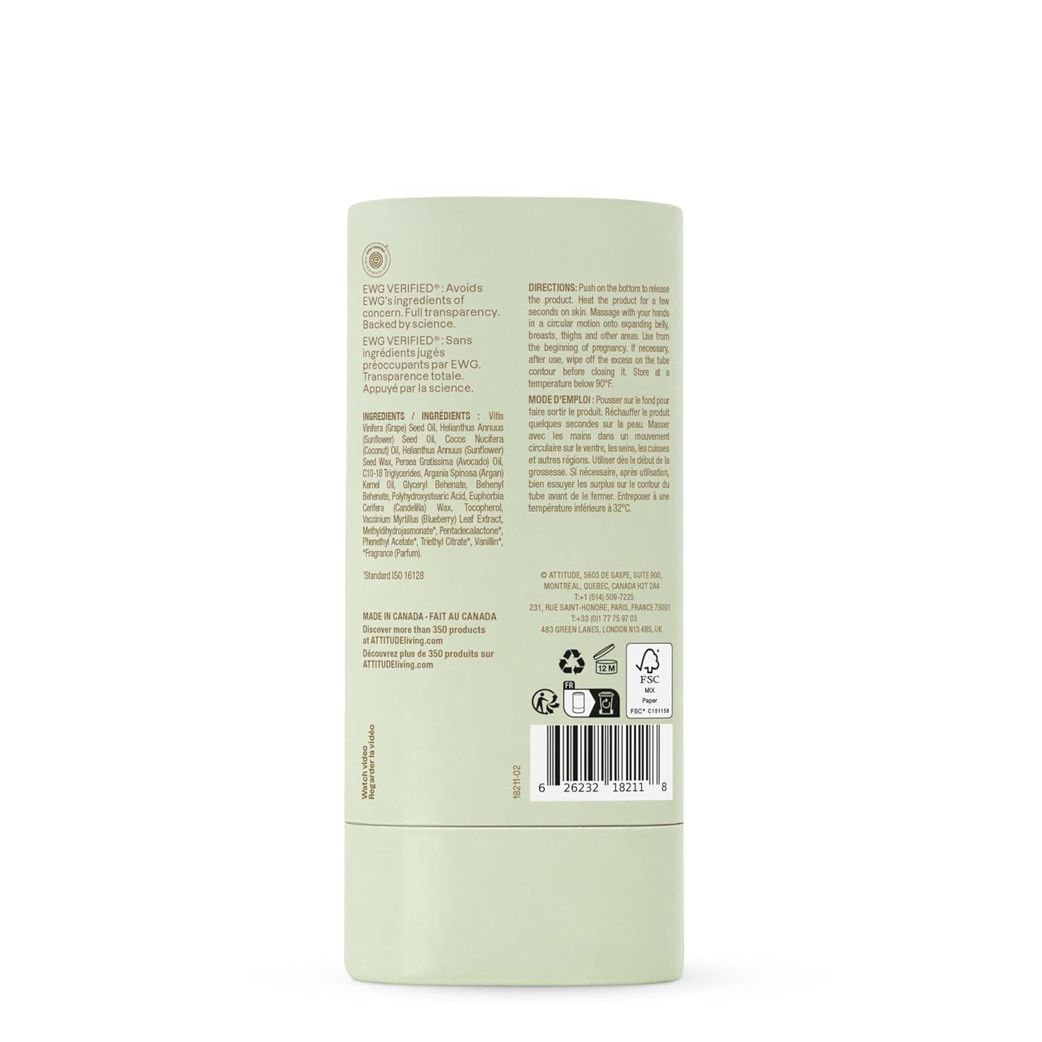 ATTITUDE Plastic-Free Pregnancy Stretch Mark Prevention Oil, EWG Verified, Dermatologically Tested, Plant and Mineral-Based, Vegan Maternity Products, Pink Argan, 3 Ounces - Image 8