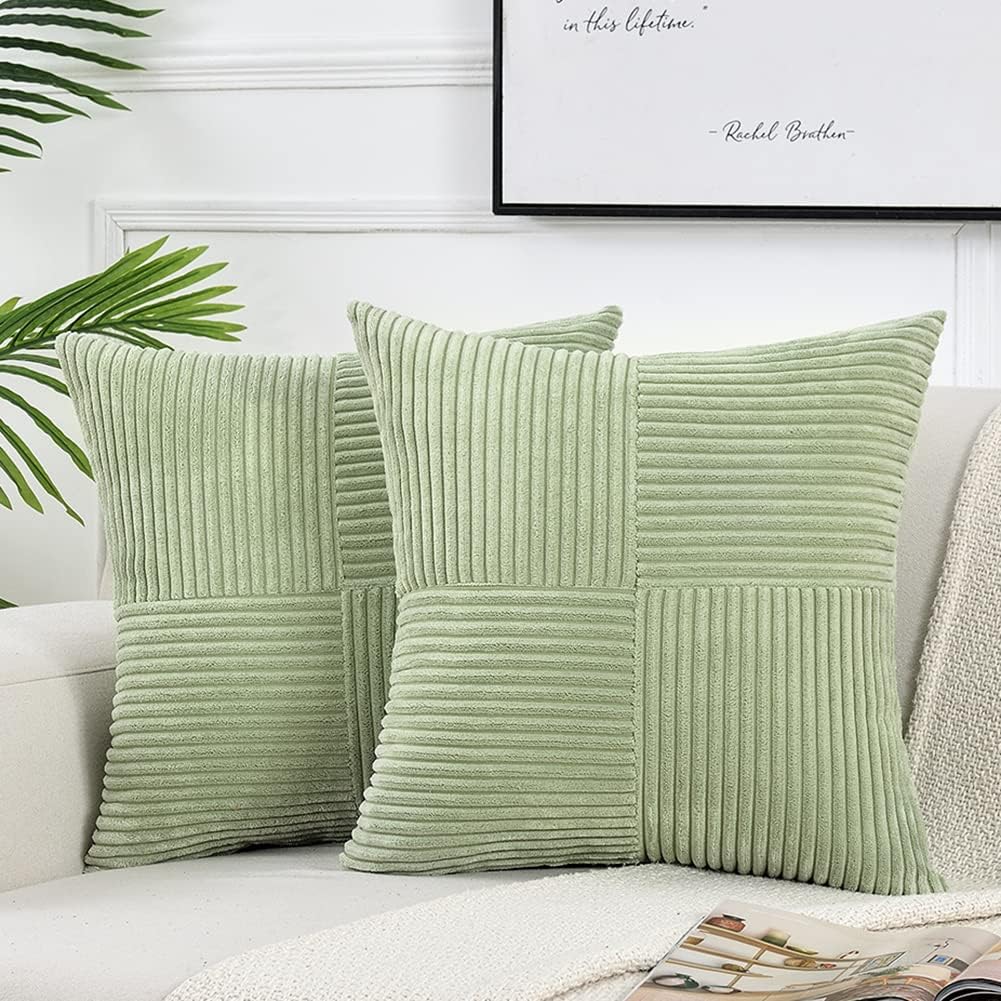 Fancy Homi 2 Packs Sage Green Big Decorative Throw Pillow