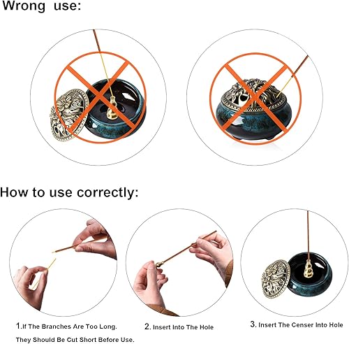 Miniatura 4 de Cerámica de la decoración casera de incienso palitos o conos quemador de porcelana incienso titular