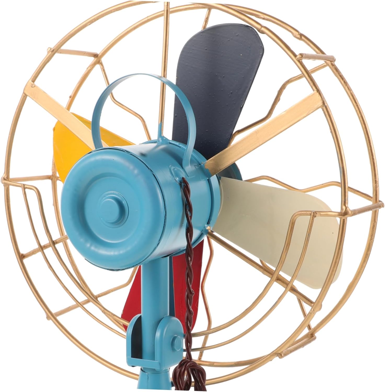 Retro Fan Model Ornament Creative Vintage Table Fan Sculpture for Home Adornment Decorative Desk Fan