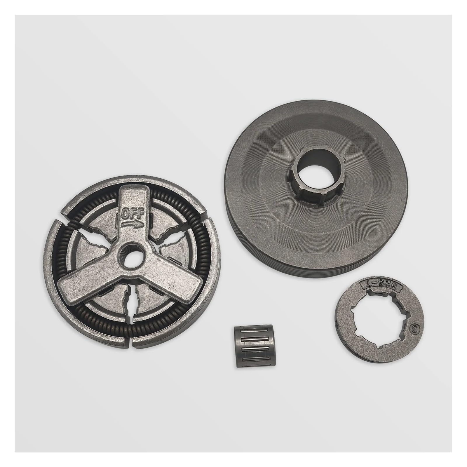 Kit de embrague centrífugo paso .325 | Apto para desbrozadoras y motosierras de 2 tiempos, accesorios resistentes para jardín