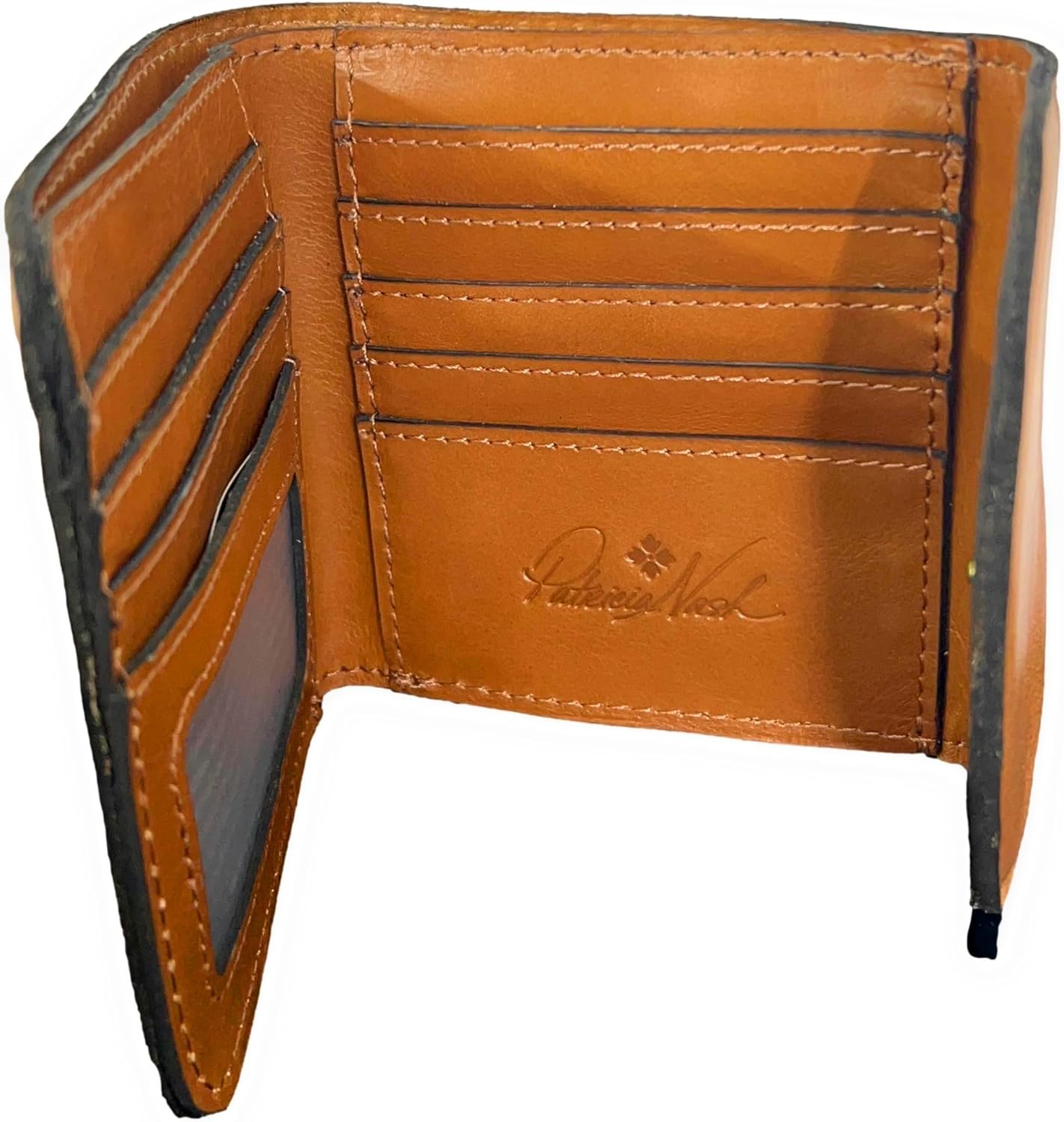 Patricia Nash Leather Reiti Bifold Wallet With Kiss Lock Frame Pocket