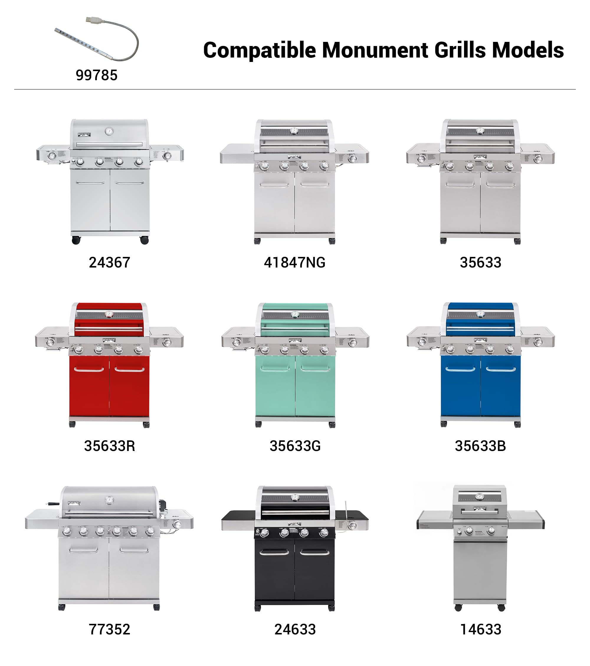 Monument Grills USB Light, Grill Light for Grilling and BBQ