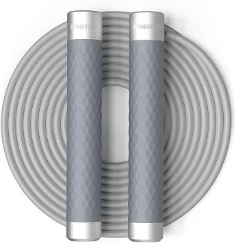 PROIRON Jump Rope Double Weighted Skipping Rope1LB360 Swivel Ball Bearings Tangle-Free Double Fat Burning with Aluminum Handle Heavy Jump Rope for Endurance Weight Lose Crossfit MMA Cardio & Workouts